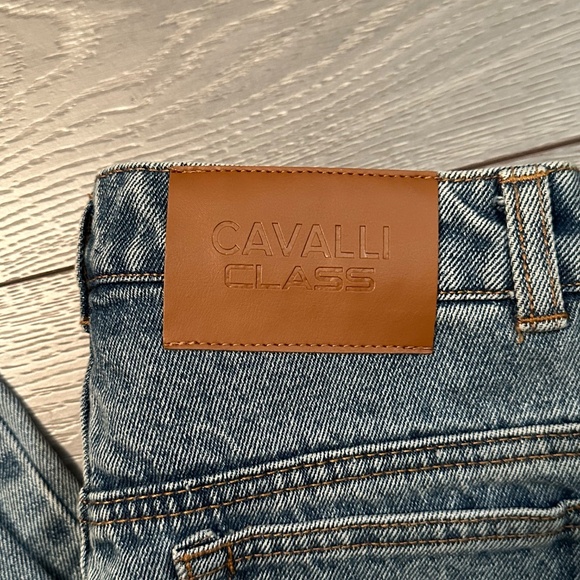 Roberto Cavalli Class Light Wash Straight Jeans - Picture 6 of 8